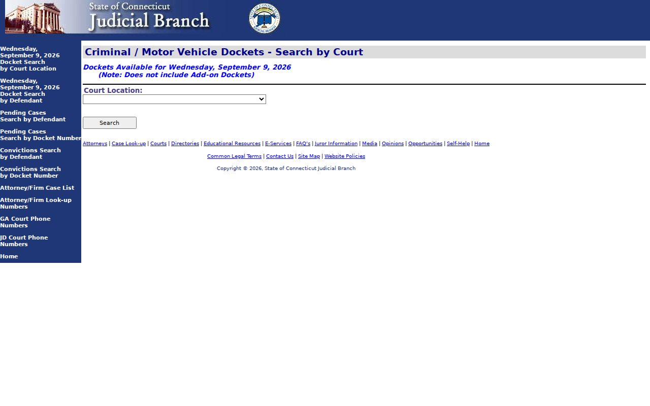 Middlesex County warrant records court location search